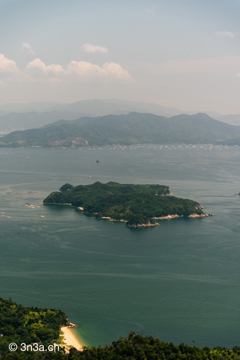 Land surrounded by sea