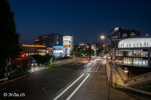 Street intersection at night
